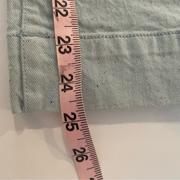 Madewell Blue Slim Emmett Wide-Leg Stretch Crop Pants in Speckle 27096 - Picture 9 of 10